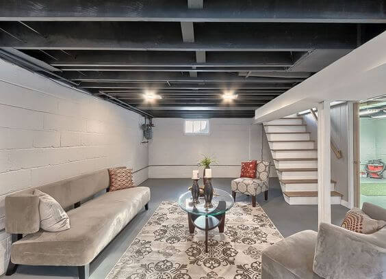 Unfinished Basement Ideas for Man Cave