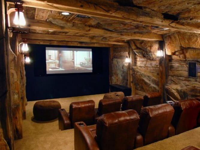 Unfinished Basement Ideas for Home Theatre