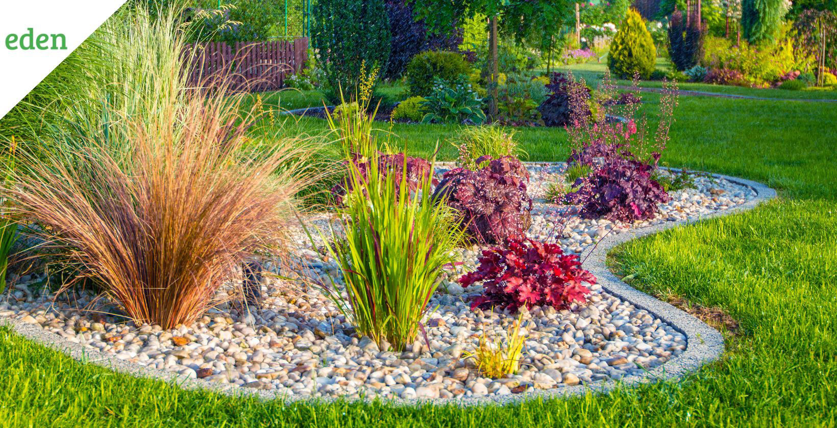 Landscaping Ideas With River Rock  Eden Lawn Care and Snow Removal