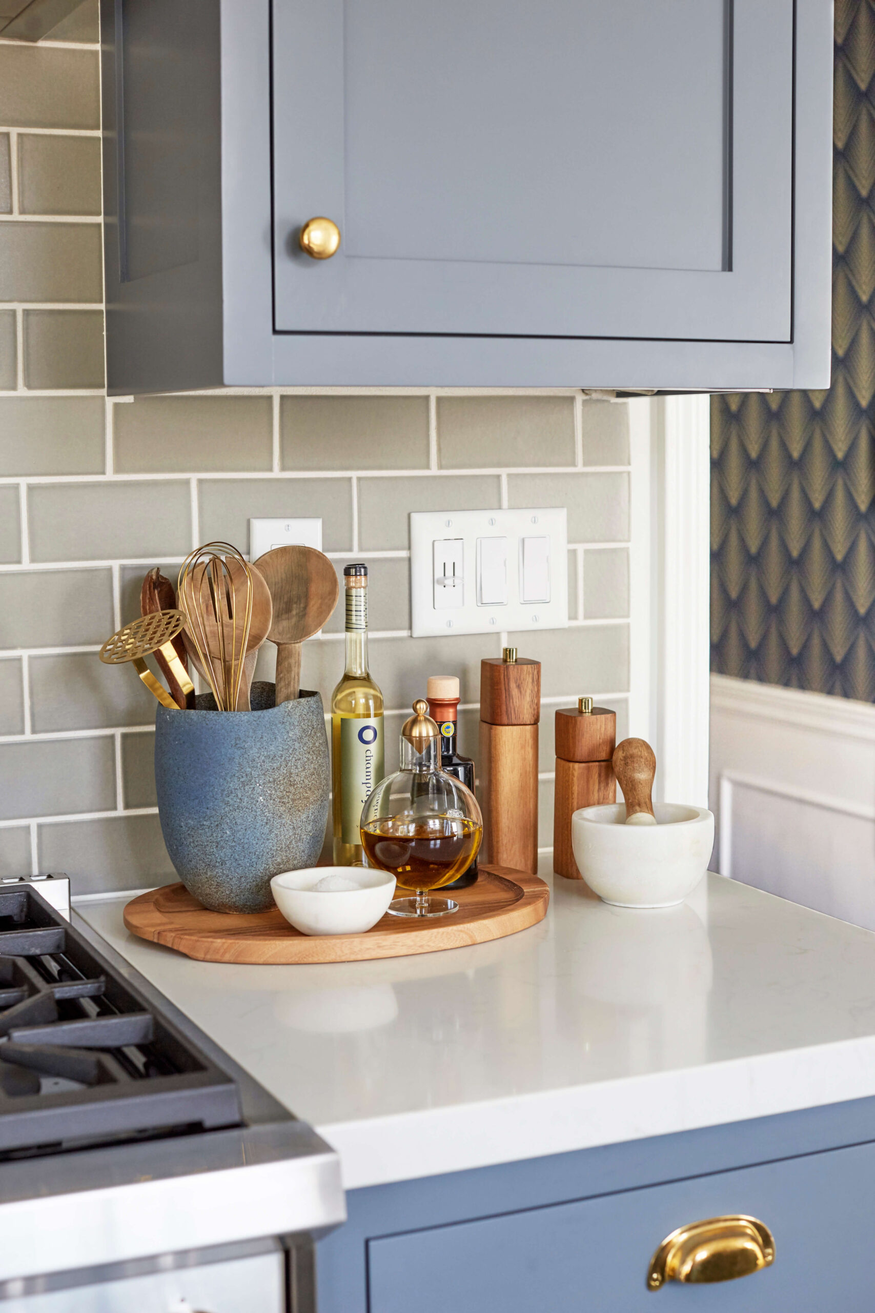 Modern Deco Kitchen Reveal - Emily Henderson  Kitchen countertop
