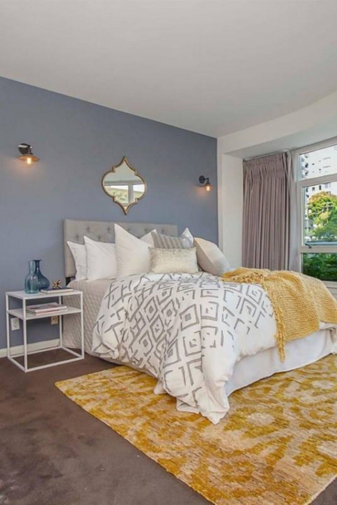 Modern Yellow Bedroom Ideas  Classic bedroom, Blue bedroom