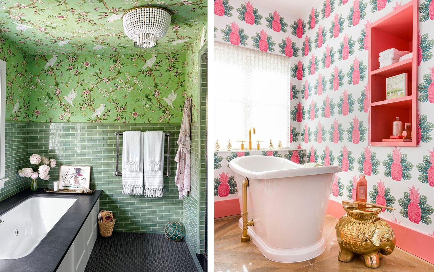 Best Bathroom Wallpaper Ideas -  Beautiful Bathroom Wall Coverings